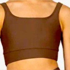 Mariia Crown dance outfit crop top chocolate brown CM NWT