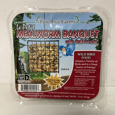 Pine Tree Farms Lepetit Mealworm Banquet Cake 7.5oz suet cake