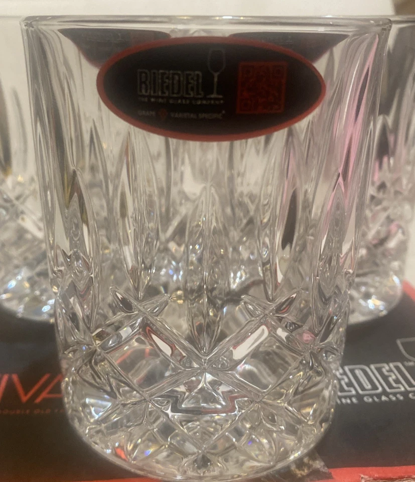 Vasos de cristal de whisky Riedel Vivant dobles antiguos de 3 piezas, 11-5/8 oz ~ nuevos en caja Foto 3 de 4