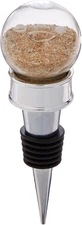 Kate Aspen Seaside Bottle Stopper with Sand and Shell Filled Globe