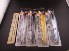 Lot of 4- Bomber Heavy Duty 6" Long A AllWater Bass Lures 16A Floating 7/8, 1oz