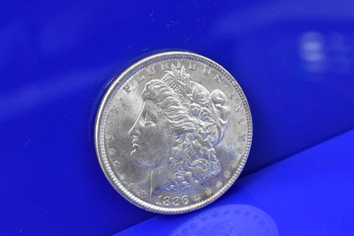 1886 P Silver Morgan Dollar BU Frosty White Mint State Lot A