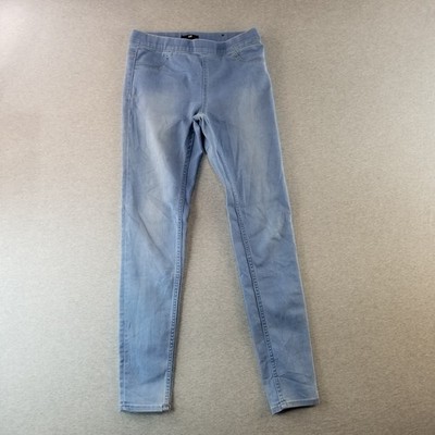 H&M Jeans Women's Sz 6 Pull On Stretch Waist Light Wash Normcore Comfy Cozy Nice