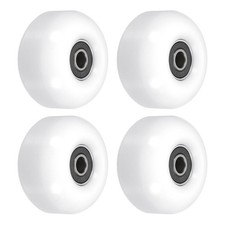4pcs 52mm Skateboard Wheels with Bearings Street Wheels Cruiser 95A White Black