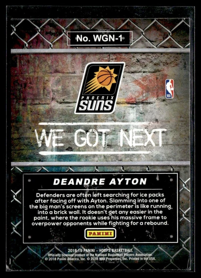 2018-19 Hoops Deandre Ayton We Got Next HSC - Image 2 of 2