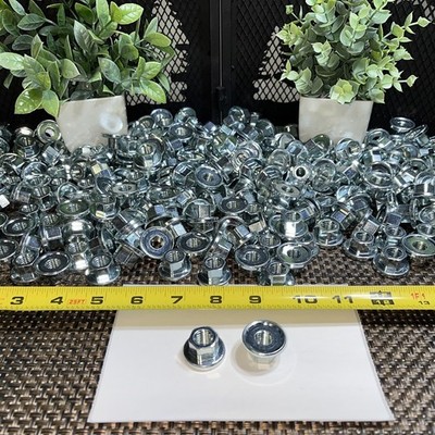 500 QTY! HUGE LOT- Hex Flange Weld Nut M10 6G 3/8  ID Threaded 1  Wide  NEW