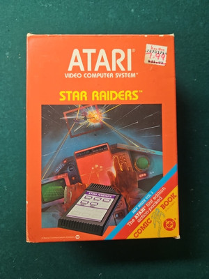 Star Raiders (Atari 2600, 1982) Game (NIB) + Controller Complete w/ Big Box,