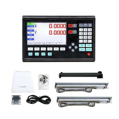 2 Axis LCD Digital Readout DRO 12.6'' 36.3'' Glass Linear Scale Encoder Sensor kit