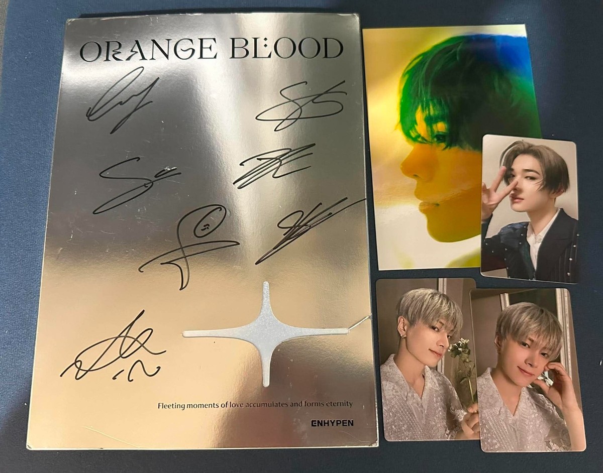 ENHYPEN ORANGE BLOOD 全員サイン入り ENHYPEN OFFICIAL AUTOGRAPH SIGNED ALBUM ORANGE BLOOD | eBay