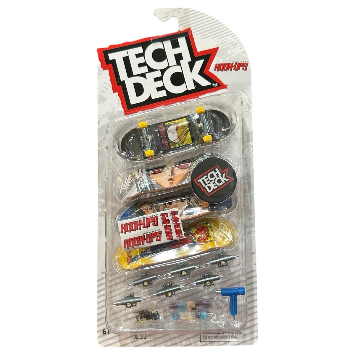 Tech Deck Hook Ups Anime Fingerboard Set 4 Pack Skateboards