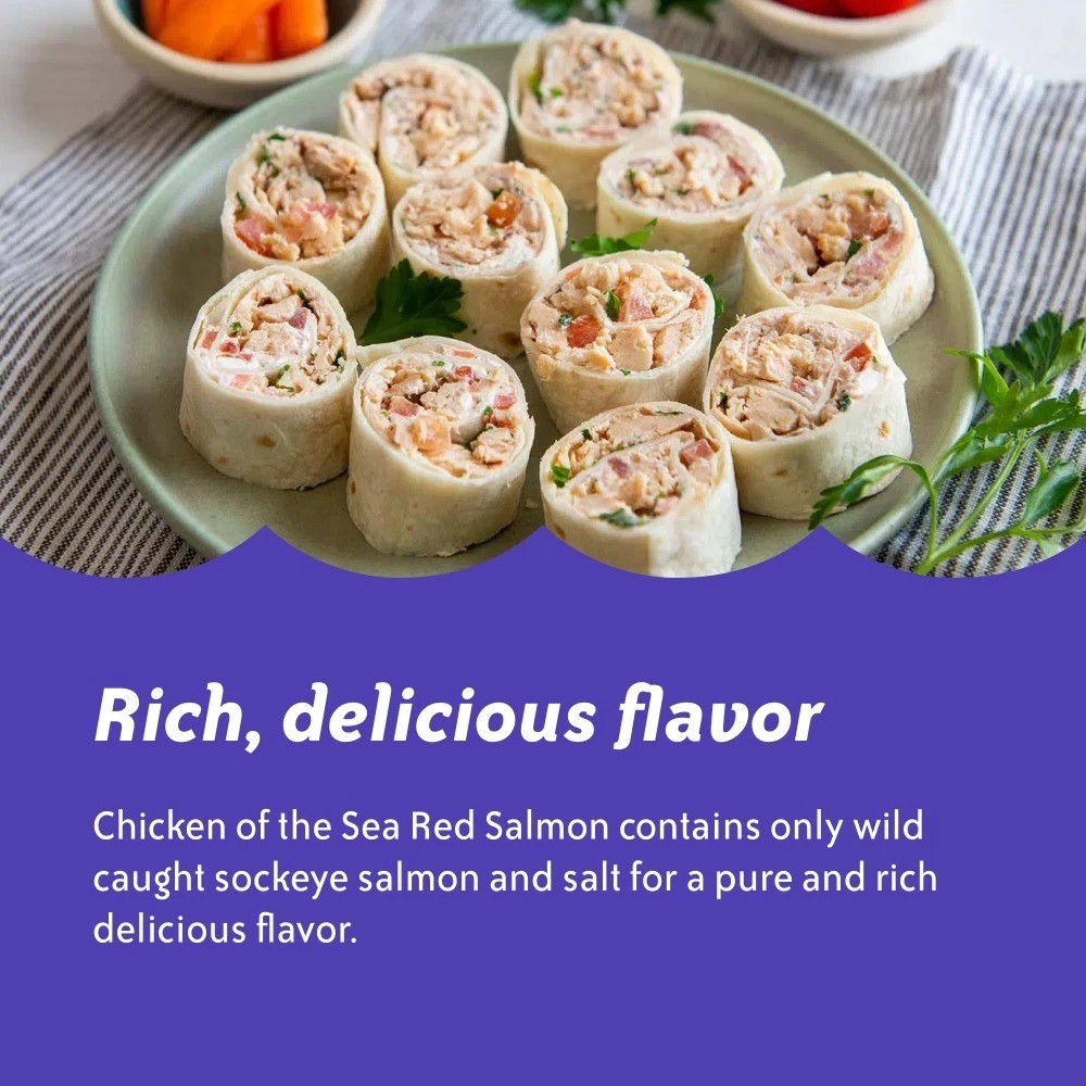 Wild Caught Alaskan Red Sockeye Salmon Traditional Style 14.75 oz 3 Pack - thumbnail 3