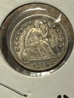 NobleSpirit 1853 Arrows Seated Liberty Half Dime XF!