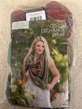 Annie's Hook & Needle crochet kit, Color Exchange Wrap, yarn and instructions
