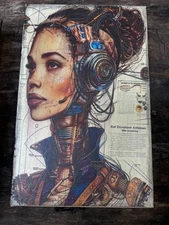 Faux Book Storage Box Safe 8.31″ × 5.38″  - Afro Steampunk Lady