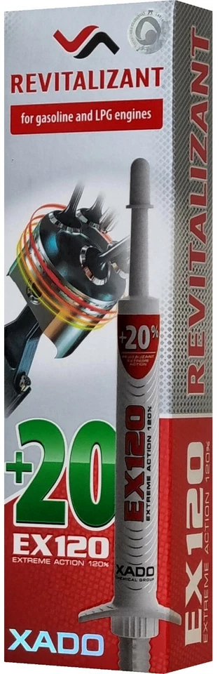 XADO EX120 Benzin Autogas Motor Additiv Verschleiß Schutz Reparatur Zylindern Öl