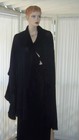 ST JOHN COLLECTION MARIE GRAY BLACK SANTANA KNIT LONG SHORT RUFFLE  SHAWL WRAP — photo 3