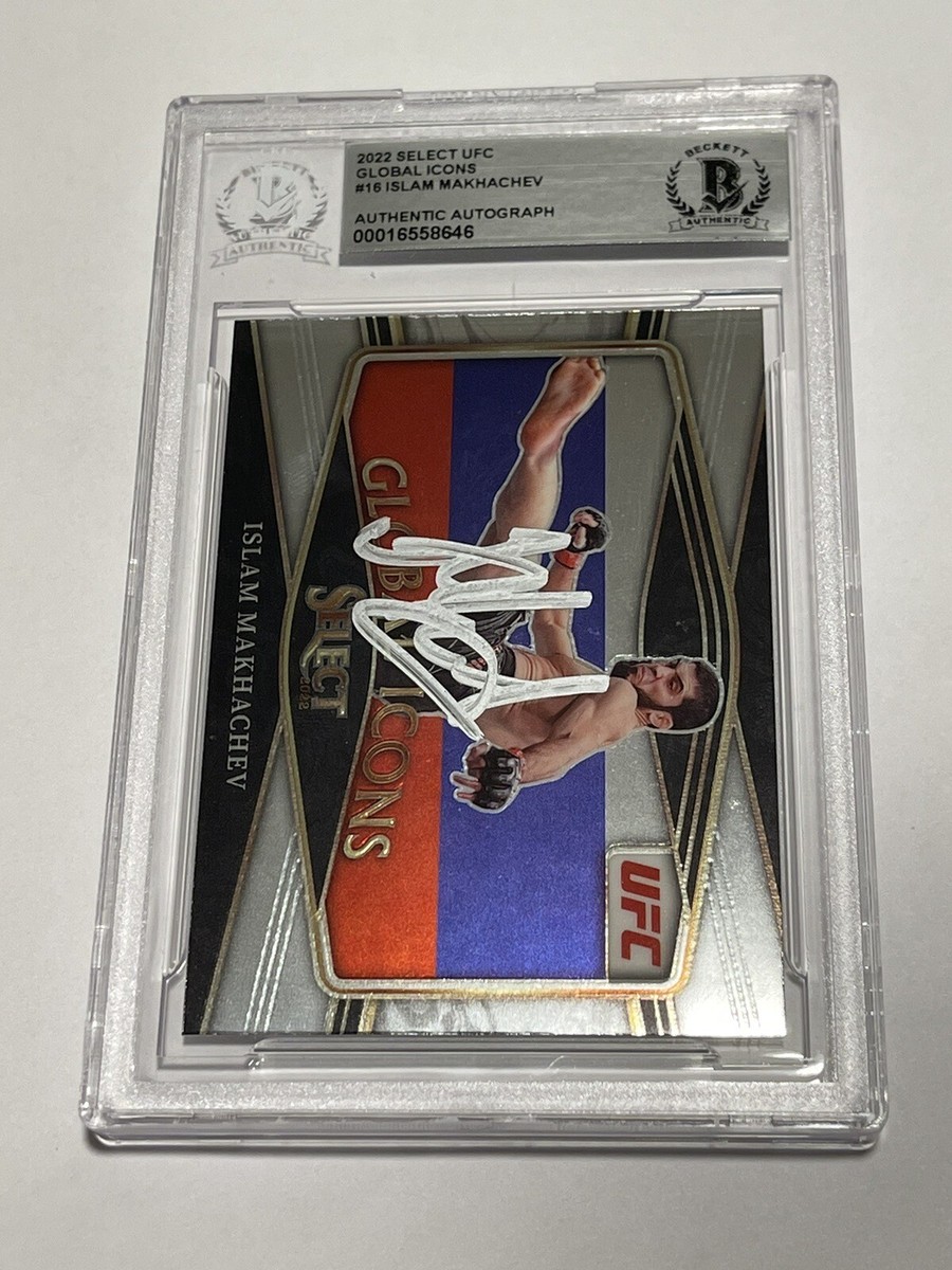 Islam Makhachev Signed UFC Select Global Icons Card IP Slabbed