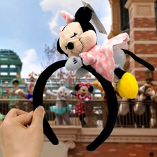 Disney-Shanghai Parks Baby Minnie Mouse Sleeping Plush Ears Cute Headband
