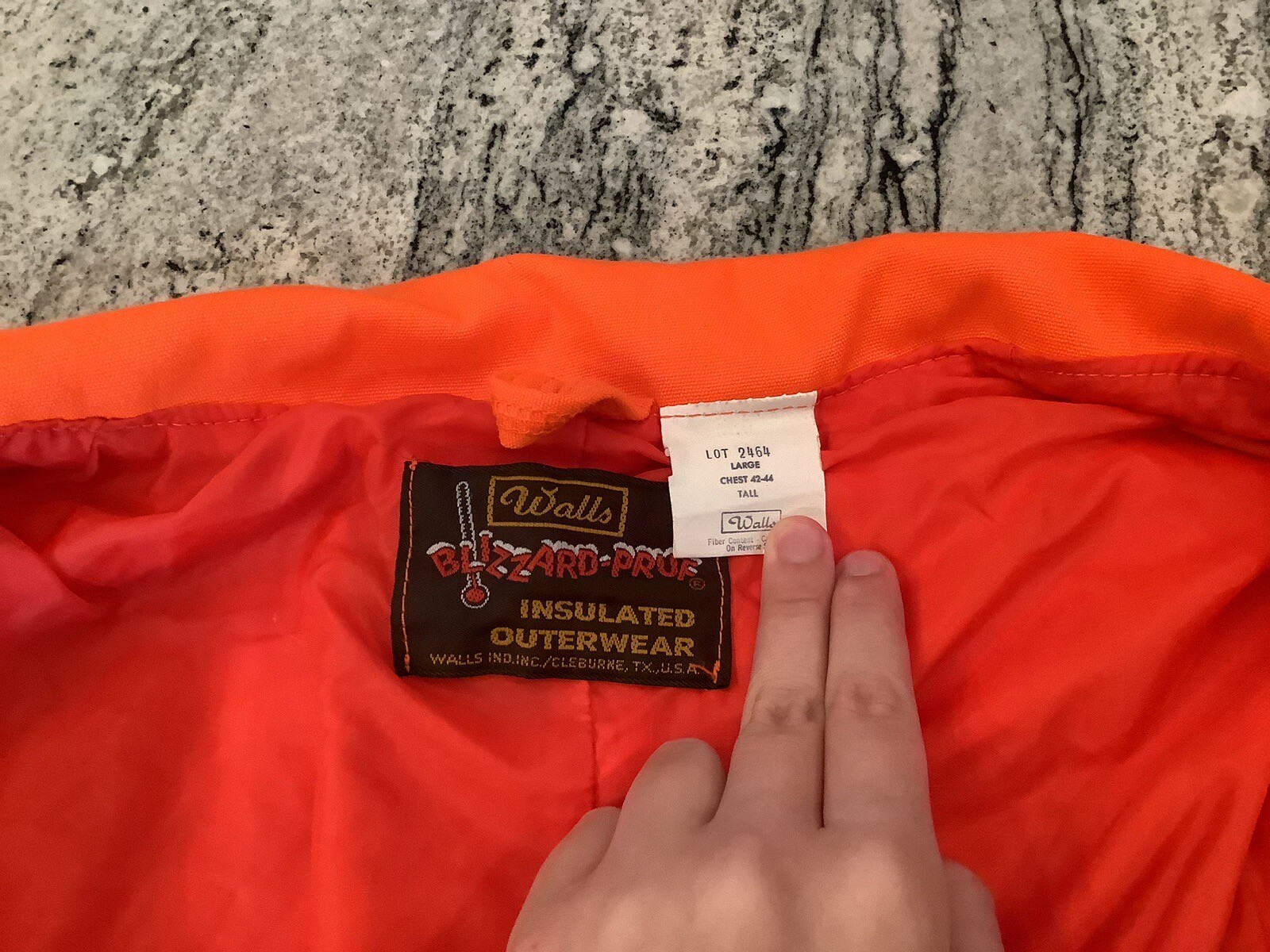 Walls Blizzard Proof insulated Coveralls Hunter Orange Mens Large Tall