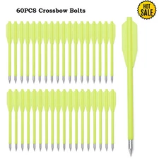 60pcs Crossbow Bolts 6.3'' Arrows Vanes Pistol Mini Bow Archery Hunting Target