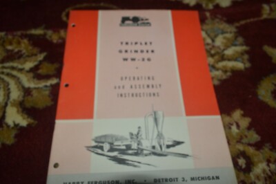 Ferguson Triplet Grinder WW-2G Operator's Manual BASE