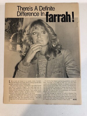 Farrah Fawcett vintage One Page print Article There s A Definite Difference AR1