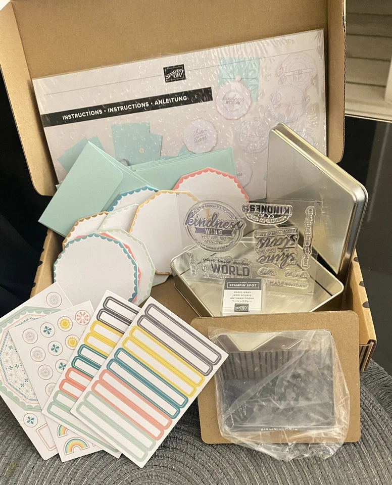 Stampin’ Up! “KINDNESS CARDS” Card Making Kit New In Box Makes 8 Cards - Image 2 of 2