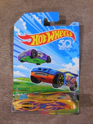 2018 Hot Wheels Walmart Exclusive Spring Series 6/6 GROUND FX Yellow w/SK Spokes