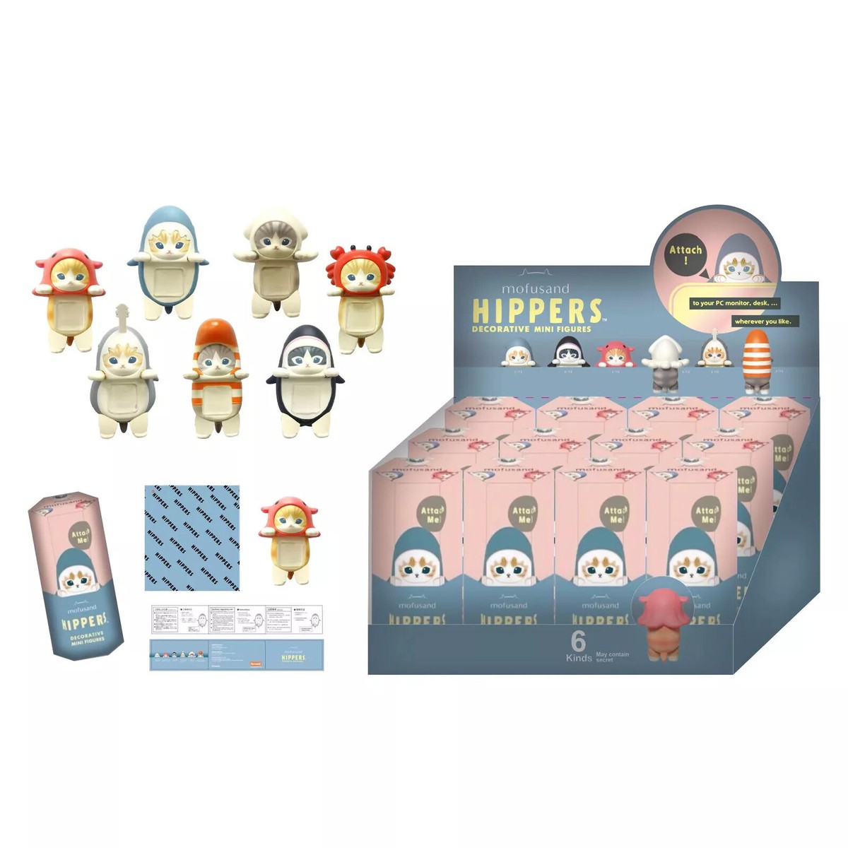 mofusand - 1box 未開封mofusand HIPPERS デコレーションミニフィギュア Authentic 2024 Mofusand Hippers Mini Figure - Confirmed