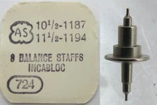 AS 1187 1194 + ...  watch parts one balance staff #723 incabloc