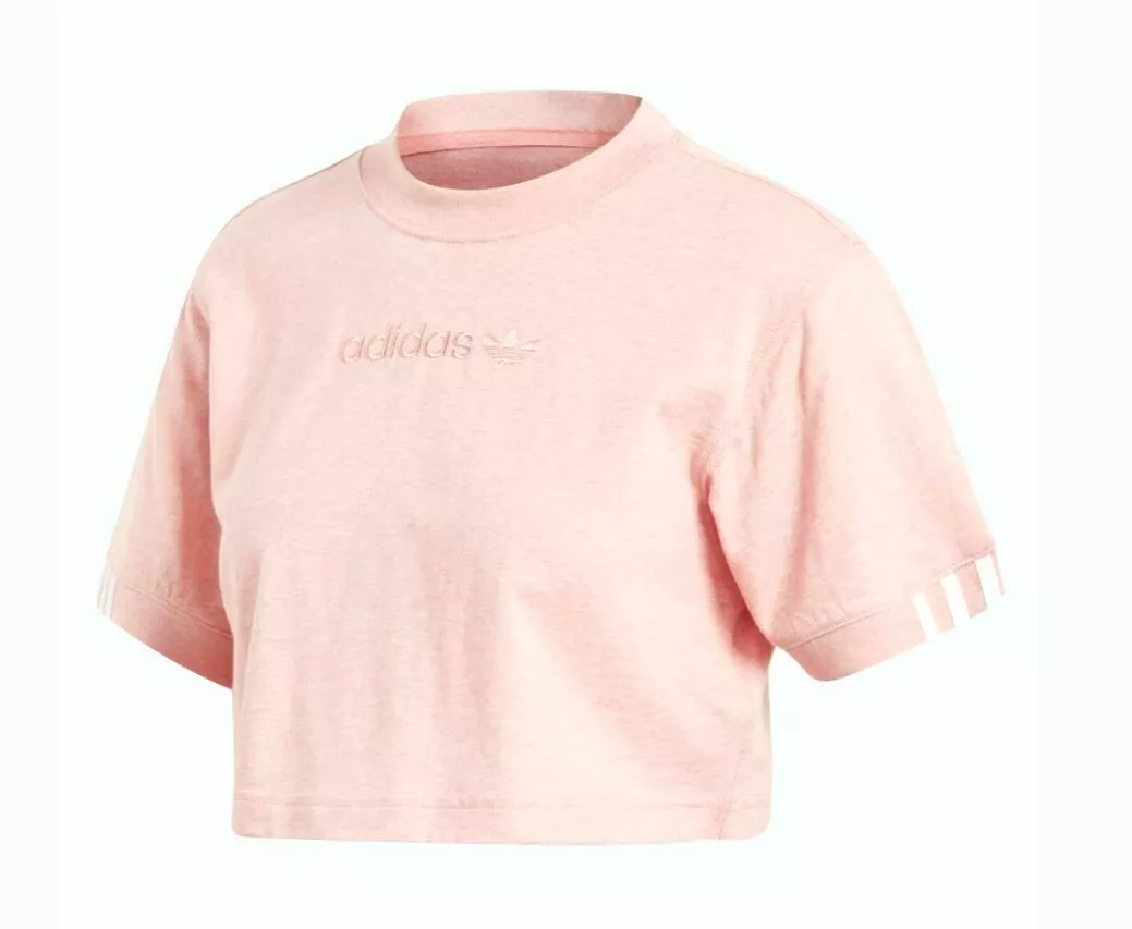 NEW WOMEN S ADIDAS ORIGINALS COEEZE CROPPED TREFOIL TEE SIZE XL