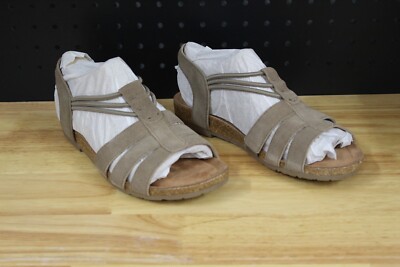 Earth Origins Leather Sling-Back Sandals-Laney-Sedona Brown-7M-A494435-NEW