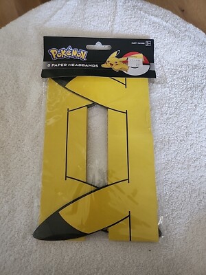 NEW POKEMON 8 HEADBANDS PARTY FAVORS BIRTHDAY Factory Sealed 2018 COOL FIND