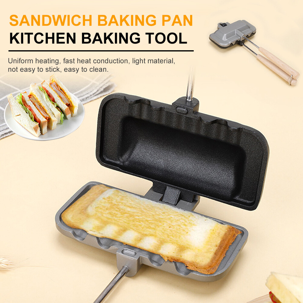 Sandwich Baking Pan Double Sided Nonstick Cheese Mold Bread Toast
