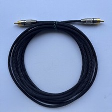 Subwoofer Cable  High End Gold  Plated OFC RCA Black Coted 4.8meter Made In Uk