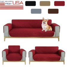 Quilted Sofa Cover Waterproof Slipcover Pet Kid Pad Non-slip Mat Sofa Protector 