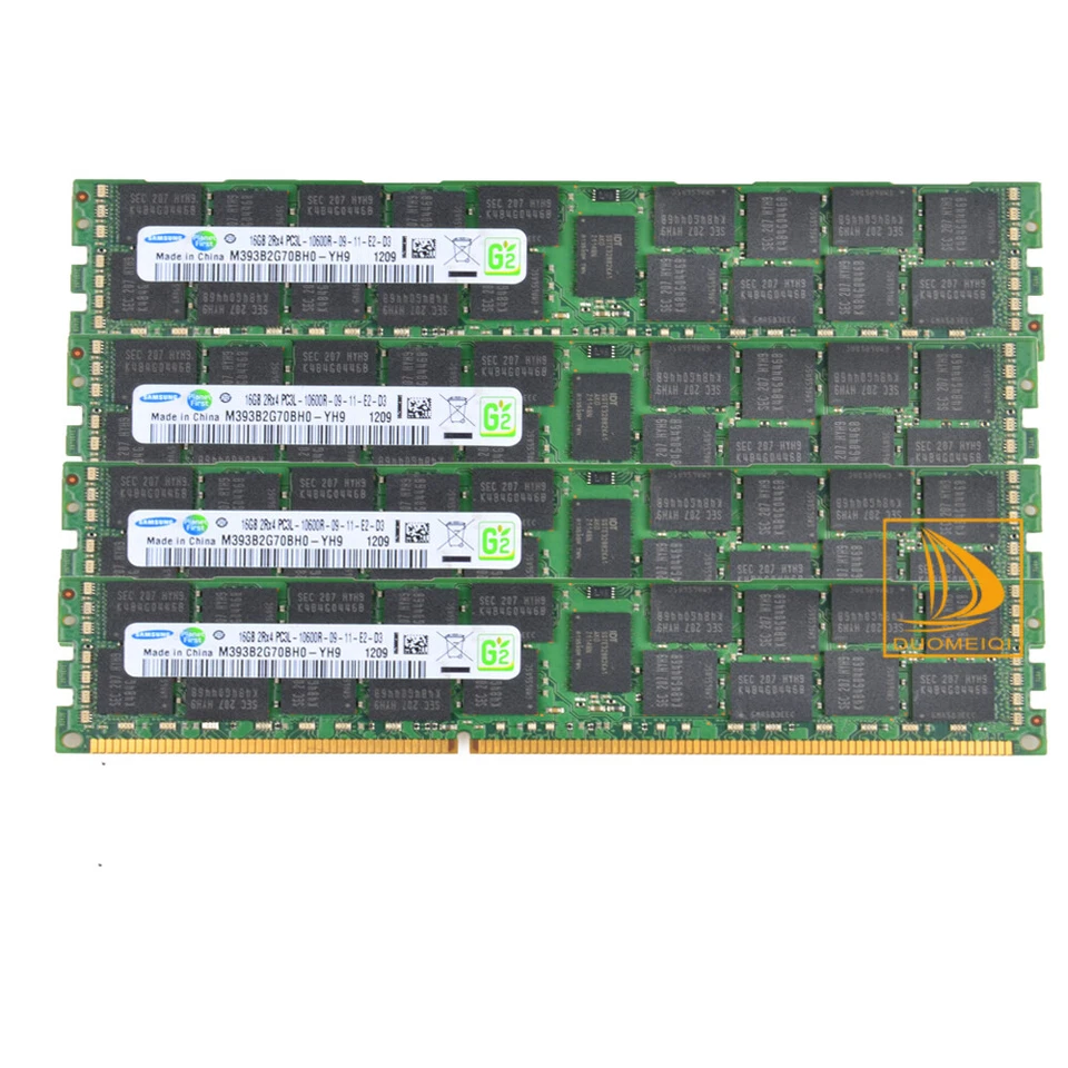 Samsung 4x 16GB 2RX4 PC3L-10600R DDR3L-1333MHz 240PIN ECC-REG Server RAM Memory - Image 2 of 4