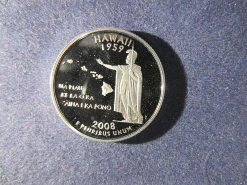 2008-S HAWAII Silver Quarter DEEP CAMEO MIRROR PROOF Upper Grading Range