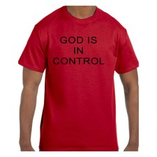 Christian Religious Faith Jesus Tshirt God Is In Control