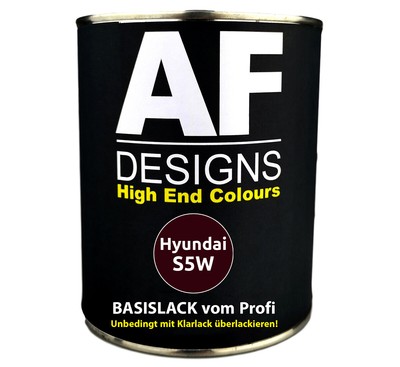250ML Basislack Hyundai S5W Ruby Wine Perl Spritzfertig Autolack