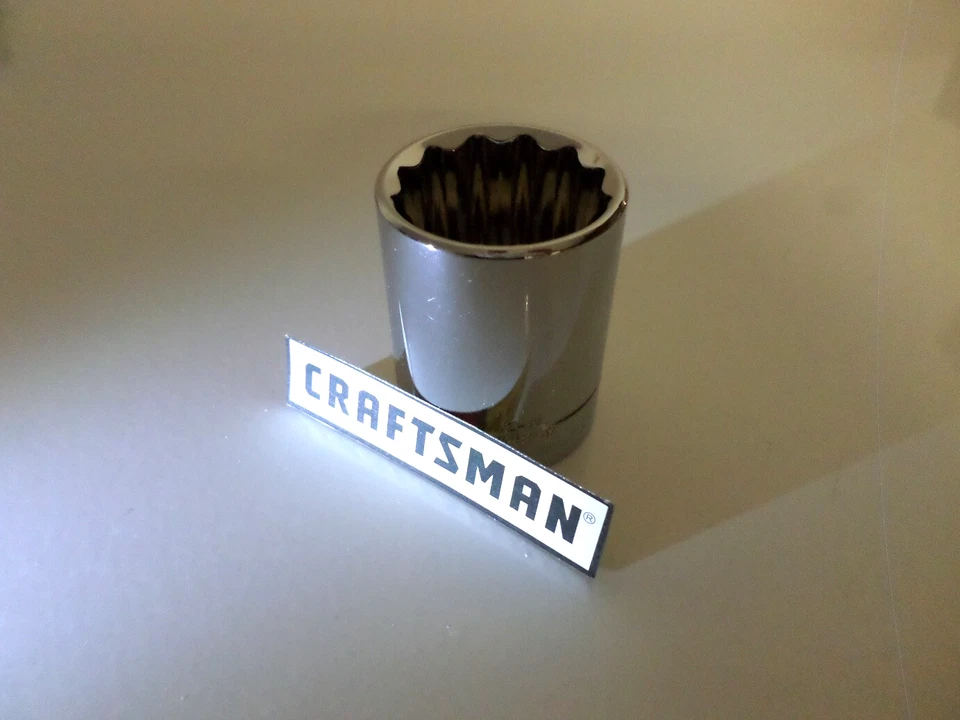 NEW Craftsman 1/2" 16 pc Socket Set 12pt, SAE/Metric, Chrome, 1/2"-7/8" & 9-17mm - Image 3 of 3