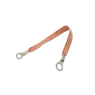 ALLSTAR PERFORMANCE ALL76329-18 - Copper Ground Strap 18in w/ 1/4in and 3/8in Ri