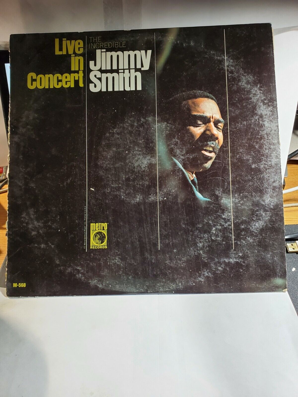 THE INCREDIBLE JIMMY SMITH- LIVE IN CONCERT - METRO M-568, MONO VG+ R24