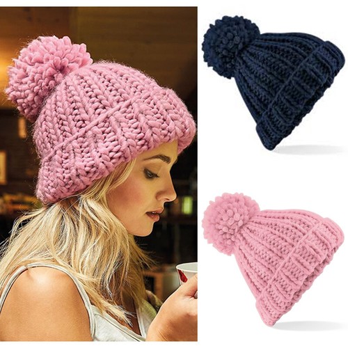 Oversized Handgestrickte Beanie Unisex Mütze Winter Essential Süß Old Style - Bild 1 von 8