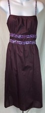 Vintage OldNavy Midi Halter Slip Dress M Purple Strappy Y2K 90s Whimsigoth Fairy