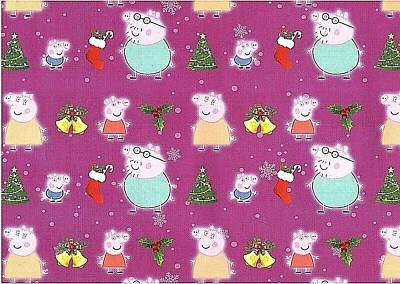 IDEALS Peppa Pig Christmas Wrapping Paper Gift Wrap Kids Quality Xmas 4 Sheets 4 tags