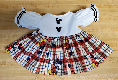 DISNEY MICKEY MOUSE DRESS W/ MOUSE EARS BUTTONS for 16'' CPK Cabbage Patch Kids
