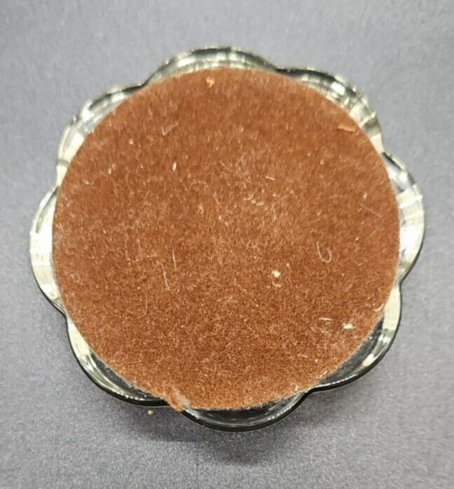 Vintage Paperweight Embroidery cross stitch Glass Purple Flower eBay