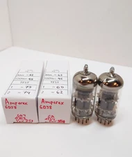 Pair of Amperex 6DJ8 ECC88 Code GA7 TV-7 Tested VACUUM TUBE O-Getter