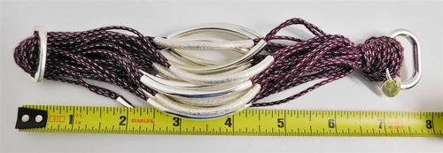Gillian Julius Purple Silver Tote Multi Strand Tube Bracelet - Picture 4 of 4
